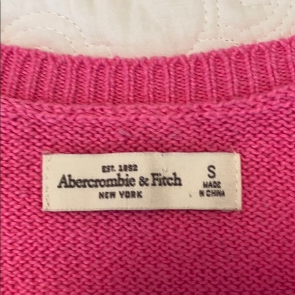 Abercrombie & Fitch pink cotton blend pullover size small - Picture 4 of 9